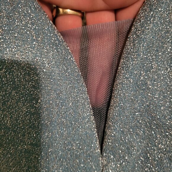 Ever-Pretty Lt Blue Sparkly Spaghetti Strap Short A Line Cocktail Dress Size 6 - Picture 7 of 11